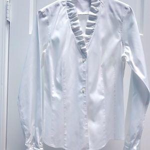Brooks Brothers long sleeve white blouse